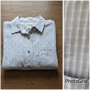 St. John’s Bay Large Pastel Gingham Button Front Shirt